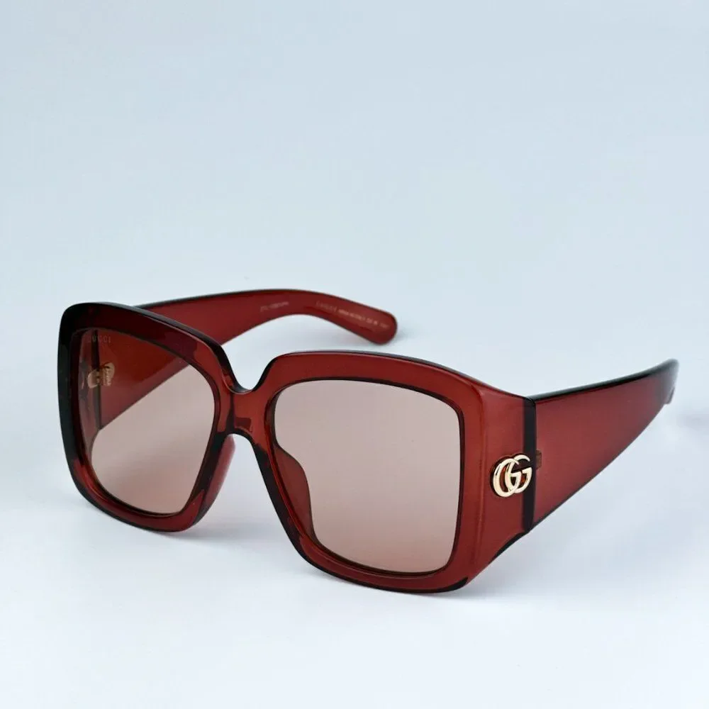 NEW Gucci GG1402SA 003 Burgundy Pink Women Square Sunglasses GG 1402SA - Picture 6 of 13
